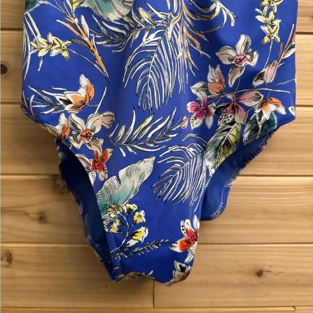 NWOT Fantasie Size 32DD Burano Underwire Plunge Tropical One Piece Swimsuit
